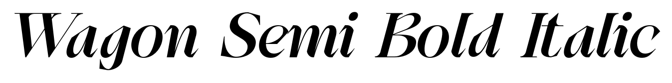 Wagon Semi Bold Italic